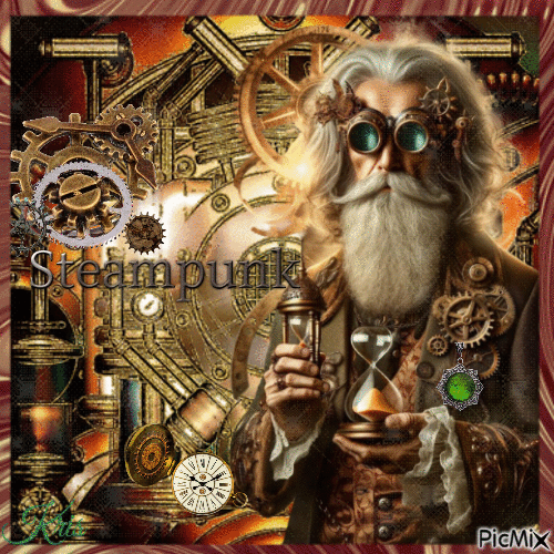 Homme steampunk - Free animated GIF