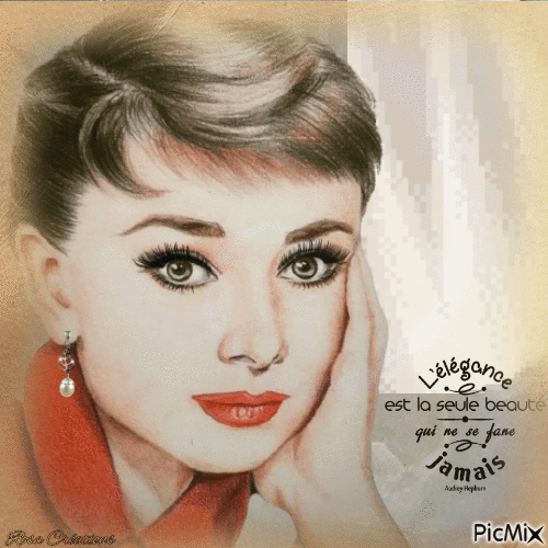 Concours : Audrey Hepburn Art - Безплатен анимиран GIF