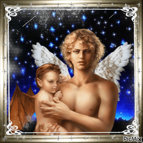 Engel mit Teufelchen - Darmowy animowany GIF