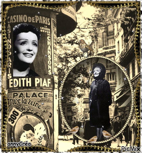 Edith Piaf II - Free animated GIF