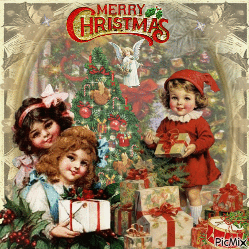 Concours :  Joyeux Noël - Vintage - GIF animé gratuit