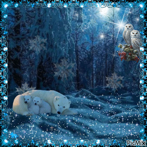 A glittering winters night - Ingyenes animált GIF