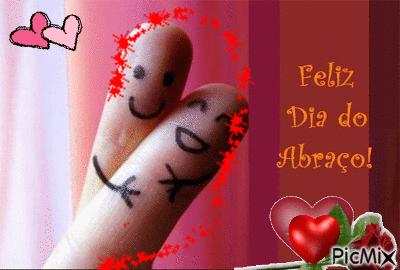 Feliz Dia do Abraço ❣❣ - Бесплатный анимированный гифка