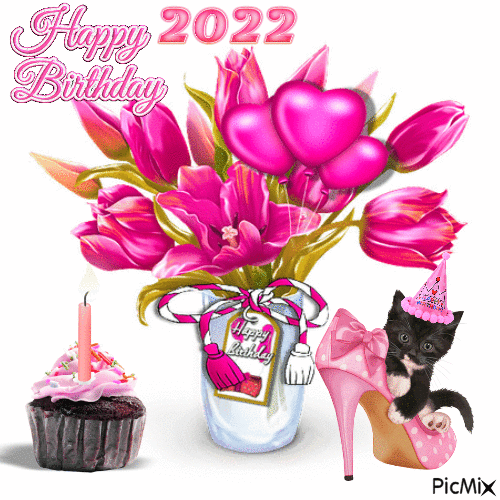 Happy Birthday 2022 - Бесплатни анимирани ГИФ