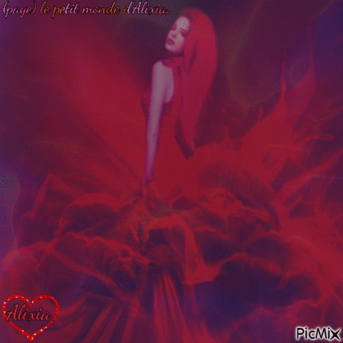 belle femme en rouge - Δωρεάν κινούμενο GIF