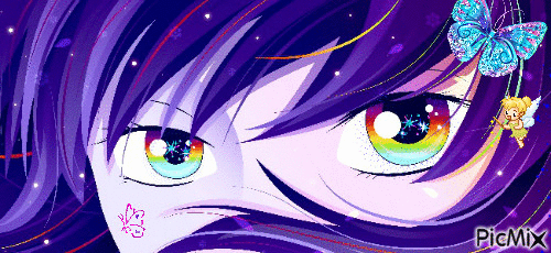 yeux multicolor - Free animated GIF