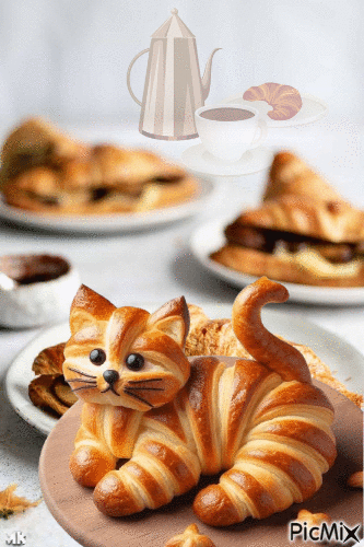 Unos croissants - Darmowy animowany GIF