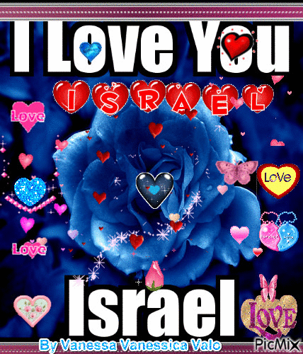 I love you Israel - GIF animado gratis