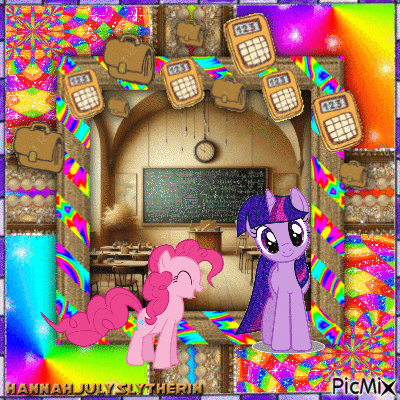 ((♠My Little Ponies at School♠)) - Бесплатный анимированный гифка
