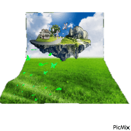 Небесный остров - Besplatni animirani GIF