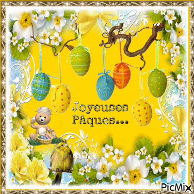 Joyeuses Pâques... - Zdarma animovaný GIF