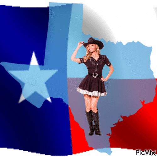 Texas cowgirl - GIF animé gratuit