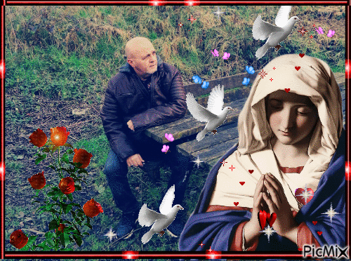 giuseppe et la sainte Vierge MARIE - GIF animado gratis