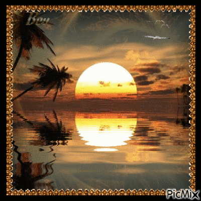 Reflection at sunset - Animovaný GIF zadarmo