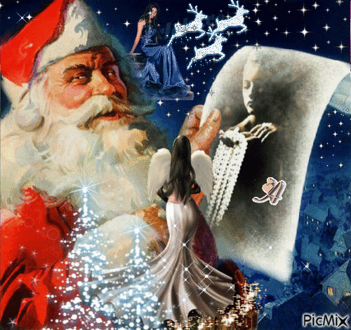 List do św. Mikołaja ... - GIF animado gratis