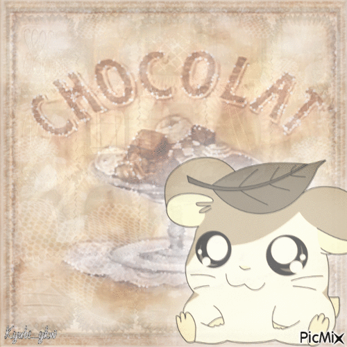 Hamtaro's chocolate - GIF animé gratuit