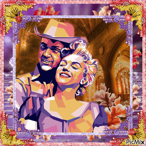 Marilyn Monroe &  Don Murray, Acteurs américains - Besplatni animirani GIF