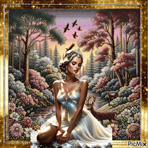 princess in the woods - Gratis geanimeerde GIF