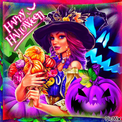 Joyeux Halloween/coloré....concours - Zdarma animovaný GIF