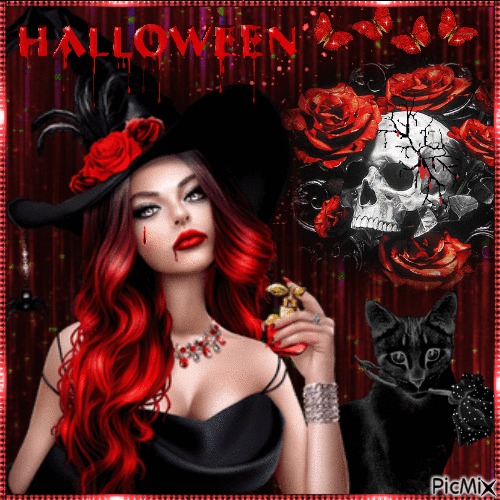 Halloween rouge 🖤 - 無料のアニメーション GIF