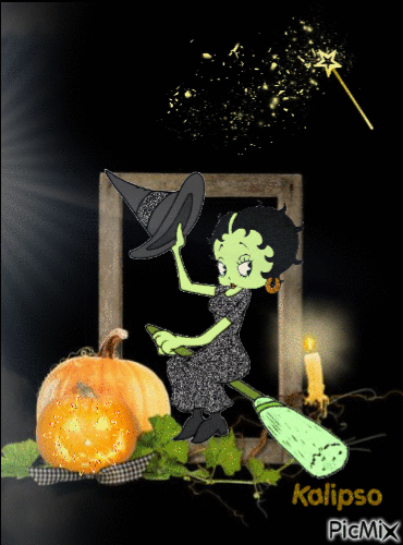 Betty and Halloween - 無料のアニメーション GIF