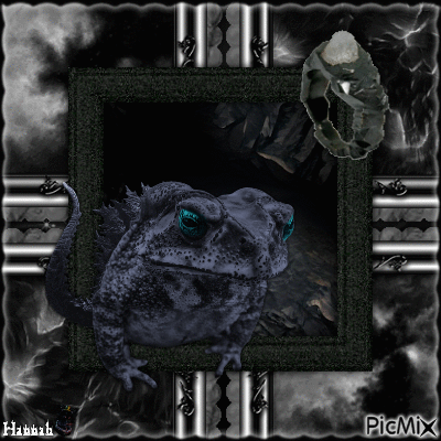 ((Monster Froggo in a Dark Cave)) - Zdarma animovaný GIF