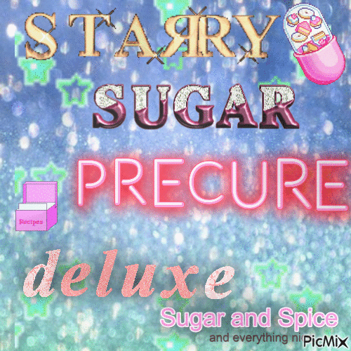 Starry Sugar Precure Deluxe Logo - Бесплатный анимированный гифка