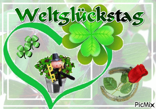 Weltglückstag - Ingyenes animált GIF