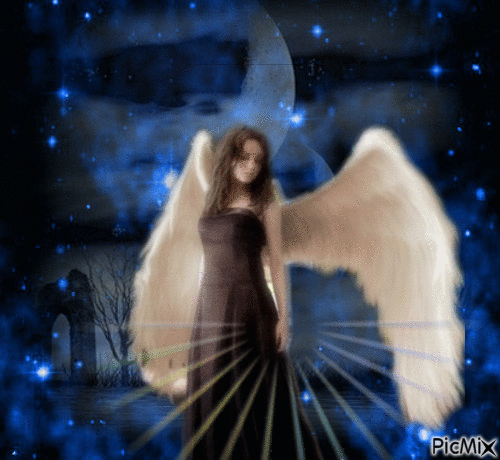 Mysterious angel - GIF animé gratuit