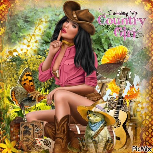 country girl - ücretsiz png