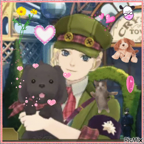 gina lestrade and chief inspector toby !! - GIF animé gratuit
