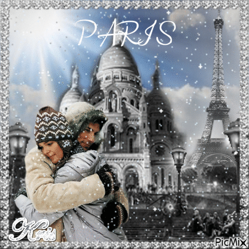 Paris en hiver - 無料のアニメーション GIF