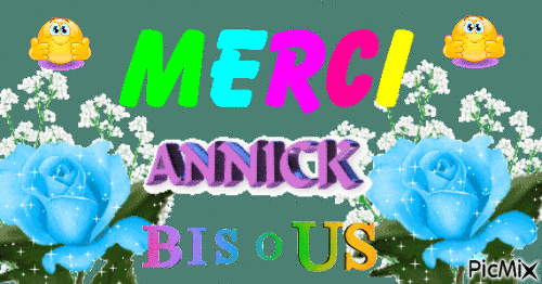 merci annick - GIF animé gratuit