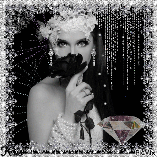 Femme aux diamants - 無料のアニメーション GIF