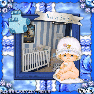 {Cute Little Baby Boy - It's a Boy!} - Gratis geanimeerde GIF