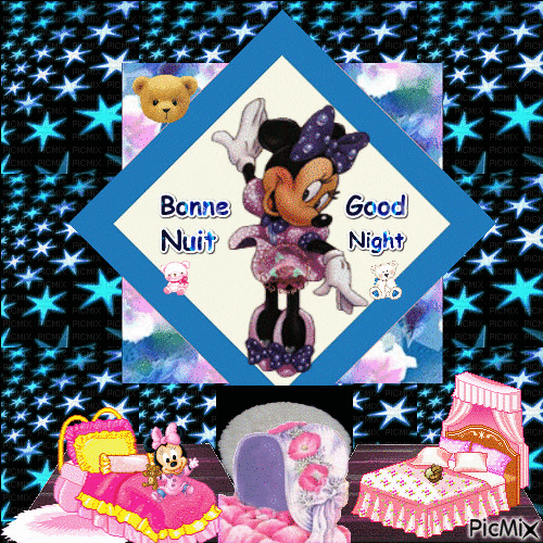 Bonne nuit - Good Night - Nemokamas animacinis gif
