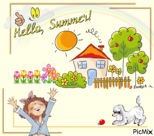 Hello, Summer! - GIF animé gratuit