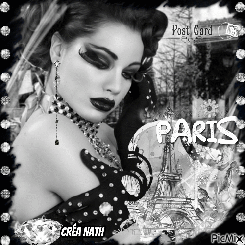 La femme glamour de Paris - Gratis animeret GIF