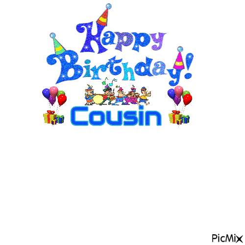Happy Birthday Cousin! - Nemokamas animacinis gif