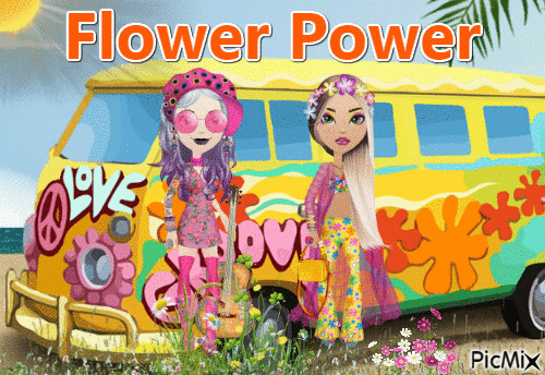 Flower Power - GIF animé gratuit