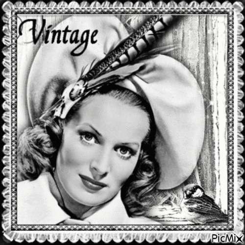 Black and White Vintage Woman - Gratis geanimeerde GIF