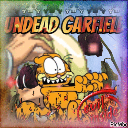 undead garfield - Free animated GIF