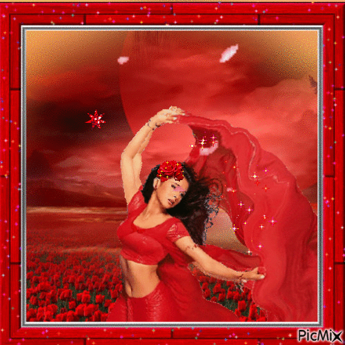 Dama de Vermelho - Δωρεάν κινούμενο GIF