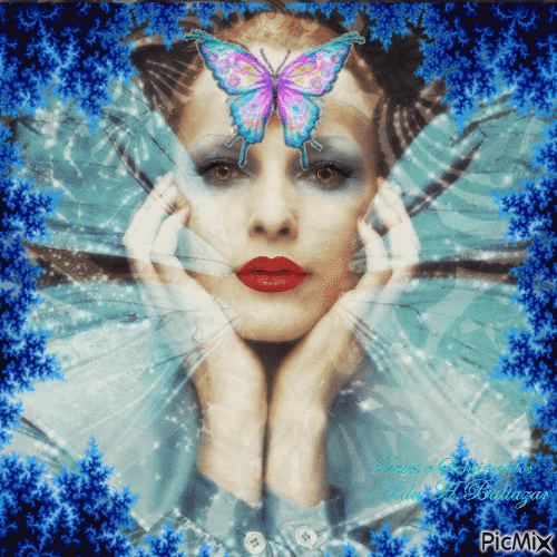 Butterfly woman - GIF animate gratis
