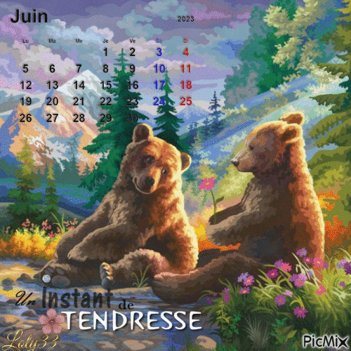 calendrier juin - Free animated GIF