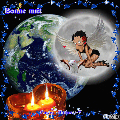Bonne nuit.Betty Boop - GIF animé gratuit