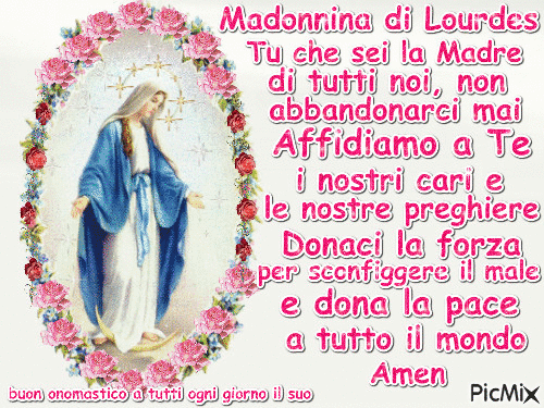 Madonnina di Lourdes - Free animated GIF