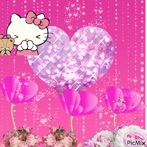 Le coeur rose - Darmowy animowany GIF