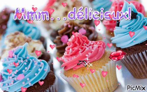 Délices de cupcakes - Gratis animerad GIF