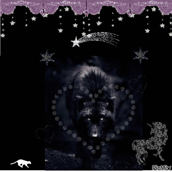 loup noir - Zdarma animovaný GIF